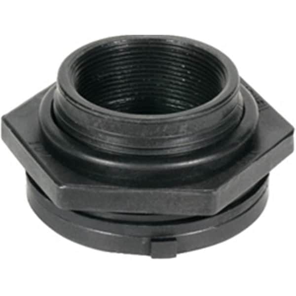 Grandoldgarden Black Polypropylene Bulk Head Fitting - 1.25 in. GR2756356 - main